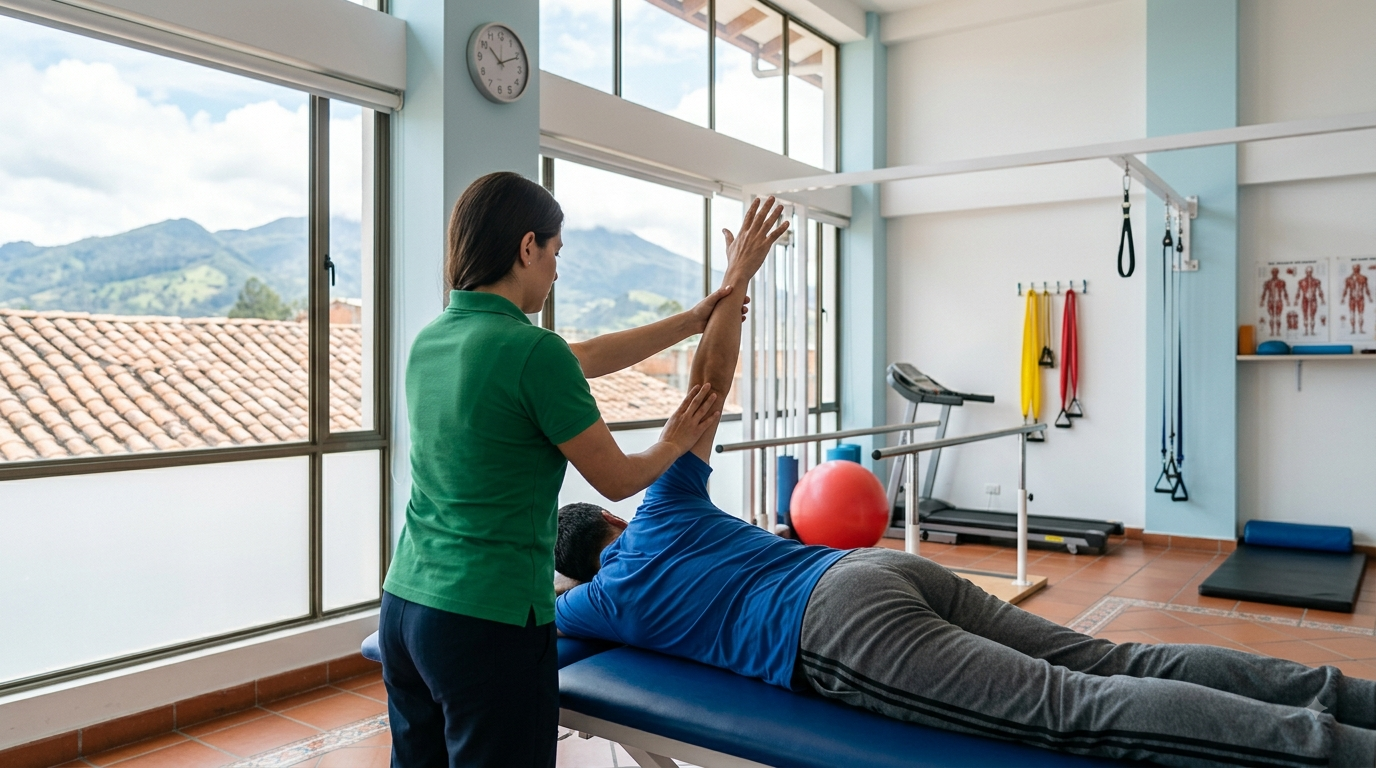 Sesión de terapia física — Instituto Neurociencias de Nariño